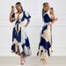 Women's Clothing Irregular High Waist Temperament Shirt Style Cardigan Printed Long Skirt Dress_ecoleips.com