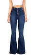 European and American foreign trade cross border supply 2024 spring and summer new high waist elastic flared jeans for women_ecoleips.com