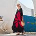 Bohemian Print Batwing Sleeve Cover-Up Dress - Lightweight Beach Kimono For Women, Bikini Wrap, Plus Size Vacation Tunic, Quick-Dry Polyester_ecoleips.com