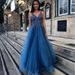 Women's Clothing New Mesh Splicing Dress Deep V Neck Sexy Dress Wedding Dress Evening Dress_ecoleips.com