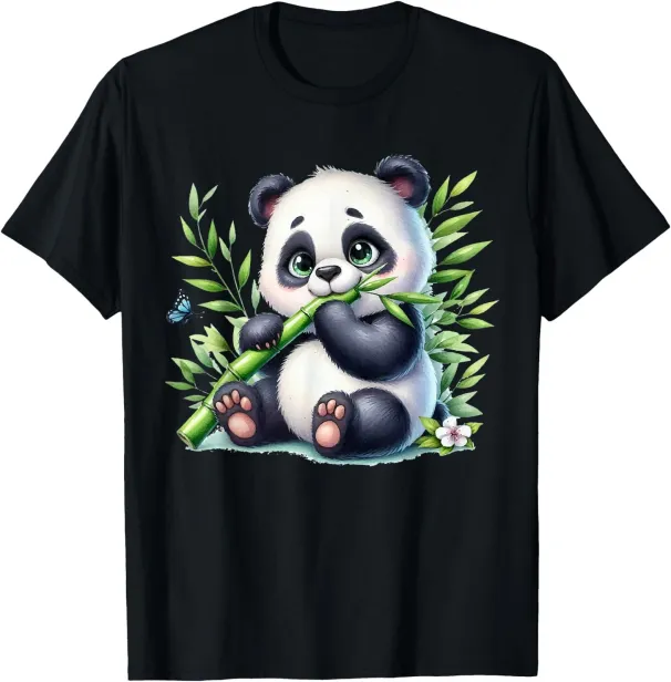 Women's T-Shirts Watercolor Panda T-Shirt Watercolor Panda T-Shirt_ecoleips.com