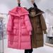 Coat With Large Lapel, Thickened Mid-Length Women's Lamb Wool Down Cotton Jacket, European Style Winter Chenille Spandex_ecoleips.com