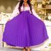 D293P With Belt Women's New High Waist Large Hemline Mid Length Pressed Pleated Temperament Draping Half Dress_ecoleips.com