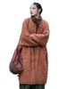 girl New Chinese Zen Style Lazy Linen Quilted Thickened Jacket For Women, Mid-Length Retro Button Warm Cotton Coat_ecoleips.com