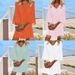Women's Clothing New Summer V Neck Loose Tassel Large Size Dress_ecoleips.com