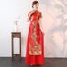 Elegant Vietnamese Ao Dai Dress With Lace & Sequins – Modern Cheongsam For Stage, Performance & Special Occasions_ecoleips.com