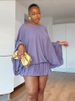 Summer Backless Lace Up Mini Dress Women Round Neck Loose Pleated Batwing Sleeve Dresses 2026 Summer Lady Vacation Party Robe_ecoleips.com
