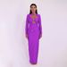 Women's Clothing Summer Round Neck Long Sleeved Dress Sexy Fashion Slim Hollow Solid Color Long Skirt_ecoleips.com