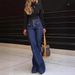 Women's Clothing Slimming And Stylish Flared High-Waisted Button-Fly Flare Jeans For Women – Slimming Vintage Bootcut Denim Pants With Stretch Fit_ecoleips.com