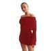 K New Knitted Women's Short Beach Dress With A Sexy Sheer Long-sleeved One-shoulder Dress_ecoleips.com