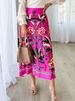 K New European And American Street Tropical Plant Printed Retro Half Length Skirt For Women_ecoleips.com