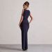 Hot-Selling Women's Fashion 2025 Summer New Fashionable Elegant One-Shoulder Ribbon Solid Color Dress Wholesale_ecoleips.com