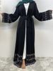 Hot Selling Ramadan Rhinestone Cardigan Islamic Dresses With Pockets Kebaya Muslim Kimono Abaya Dubai Modest Clothing Women Eid_ecoleips.com