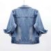mm home 25ss autumn winter new washed vintage denim jacket fashion versatile_ecoleips.com