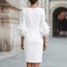 Women's Clothing Elegant Ruffled Bell Sleeve Slim Fit Dress For Women Women's Clothing For Formal & Casual For Women_ecoleips.com