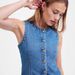 2025 Summer New European And American Cross-Border Trade Sleeveless Slim Fit Denim Vest Women's Round Neck Tank Top_ecoleips.com