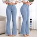 2026 New Jeans Women's Elastic Slim-fit Flared Pants Hip-lifting High-waist Micro-pull Pants_ecoleips.com