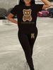 Women's Clothing Women's Fashion Set Long Pants Short Sleeve T-Shirt Clothing For Women For Formal & Casual For Women_ecoleips.com