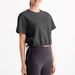 Women's Clothing Yoga Clothes Sand Washed Air Layer Short Sleeved T Shirt Sports Running Fitness Clothes Tops_ecoleips.com