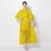 Women's French Style Long Dress Spring New Real Shot Elegant Casual Maxi Gown For Ladies_ecoleips.com
