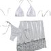 Verve Three-Piece Swimsuit With Fringe, Sexy Tight-Fitting Tie Swimwear For Women, Ins Style Hip-Wrapped Bikini Set_ecoleips.com