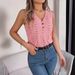 Real Shot Of 2026 Spring/Summer European And American Buttoned V-neck Hollowed-out Sleeveless Top, Vacation Knitwear,_ecoleips.com