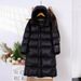 Women's Clothing New High End Black And Gold Goose Down Jacket Long Over Knee Thickened Hooded Couple Jacket Off Season Winter Wear_ecoleips.com