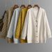 autumn And Winter New V-neck Cardigan Women's Casual Loose Diamond Grid Knit Sweater Jacket_ecoleips.com
