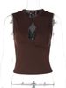 Hugcitar Women Fashion O Neck Solid Hollow Out Sexy Crop Tank Top Spring Summer Casual Clothes Streetwear Beach Holiday Club_ecoleips.com