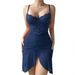 New Black Lingerie Set Sexy See through Lace Nightgown Long Skirt with Slit Bodycon Sleep & Lounge Women's Clothing_ecoleips.com