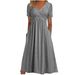 Summer Short-Sleeved Women's Dress, A Personalized Dress For Women_ecoleips.com