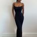 Women's Clothing Slim Fit Solid Color Women's Dress European American Style Halter Top Long Fishtail Skirt Peach Shaped Hips_ecoleips.com