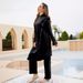 Women's Clothing Loose Surfing Diving Swimsuit Three Piece Set With Ruffled Edges Fully Enclosed Sunscreen Split Conservative Swimsuit With Chest Pads_ecoleips.com