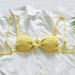 Women's Strapless Floral Bikini Set Fresh Simple Two-Piece Swimsuit Solid Color European American Style Sexy New 2025_ecoleips.com