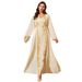 Modest Abaya Dress Elegant Embroidered Abaya Dress – Modest Long Sleeve Maxi Gown With Floral Lace Trim_ecoleips.com