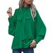 Aria Basics Aria Basics European And American Cross-border Bestseller: Round-neck, Bow-tie, Button-up, Lace-up, All-season Long-sleeve Women's_ecoleips.com