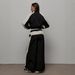 Women's Stylish Contrast Color Drawstring Sport Jacket & Pants Set - Casual Streetwear Outfit For Women (White/Grey/Black, S/M/L/XL)_ecoleips.com