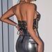 Women's Clothing New Sexy Slim Black Diamond Tassel Fishnet Small Sling L24502_ecoleips.com