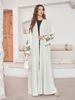 2025 New Muslim Clothing Fashion Elegant Cardigan Embroidered Dress Abaya_ecoleips.com