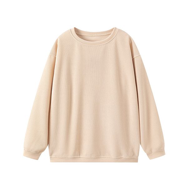 Autumn/Winter Casual Hoodie With Loose Round Neck And Long Sleeves For Women_ecoleips.com