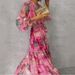 Women's Clothing Elegant Sophisticated Women's Patchwork Full Skirt Dress Tie Waist Printed For Formal & Casual For Women_ecoleips.com