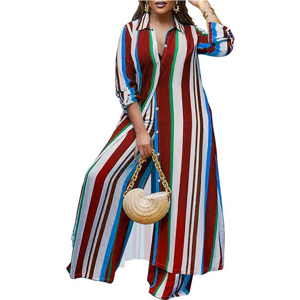 218295 Cross-border European American Plus-size Women's Clothing 2023 Autumn Long-sleeve Top And Pants Set New_ecoleips.com