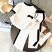 Summer Women's Fashion Zipper Bear Print Color Block Design Clothing Set New Style 8002_ecoleips.com