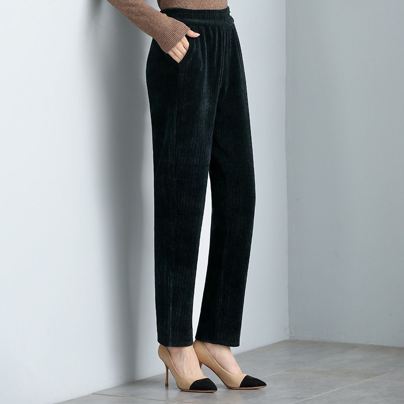 Suitable For All Seasons Mom Thin Nine-Point Middle-Aged Women's Loose Casual Straight Summer Cotton Linen Pants_ecoleips.com