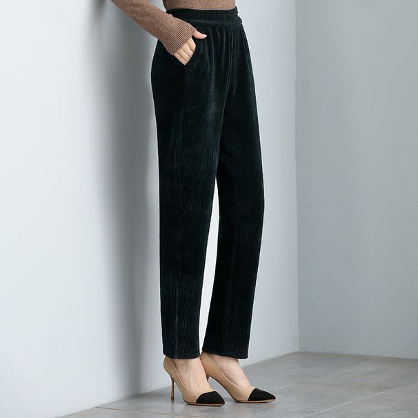Suitable For All Seasons Mom Thin Nine-Point Middle-Aged Women's Loose Casual Straight Summer Cotton Linen Pants_ecoleips.com