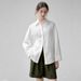 French-style Cotton-linen Shirt For Women, Long-sleeved White Top, Casual Work Shirt, Loose, Cool And Breathable, 26_ecoleips.com