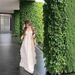 French Style Neck Hanging Dress For Women, Summer Seaside Vacation Style, Big Backless Long Skirt, Super Fairy_ecoleips.com