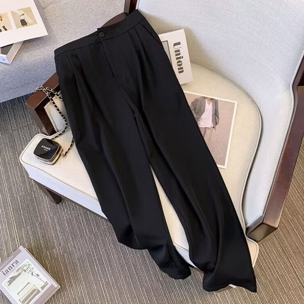 Women's Stylish Polyester Suit Set - Slim Fit Blazer & Wide Leg Pants For Office & Casual Wear Breathable Polyester Fabric_ecoleips.com