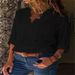 Aria Basics Aria Basics Early Autumn New Women's Casual Shirt V-neck Long Sleeve Solid Color Top_ecoleips.com
