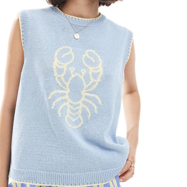 Women's Knitted Vest Sleeveless Round Neck Jacquard Outerwear For Autumn Fashion_ecoleips.com